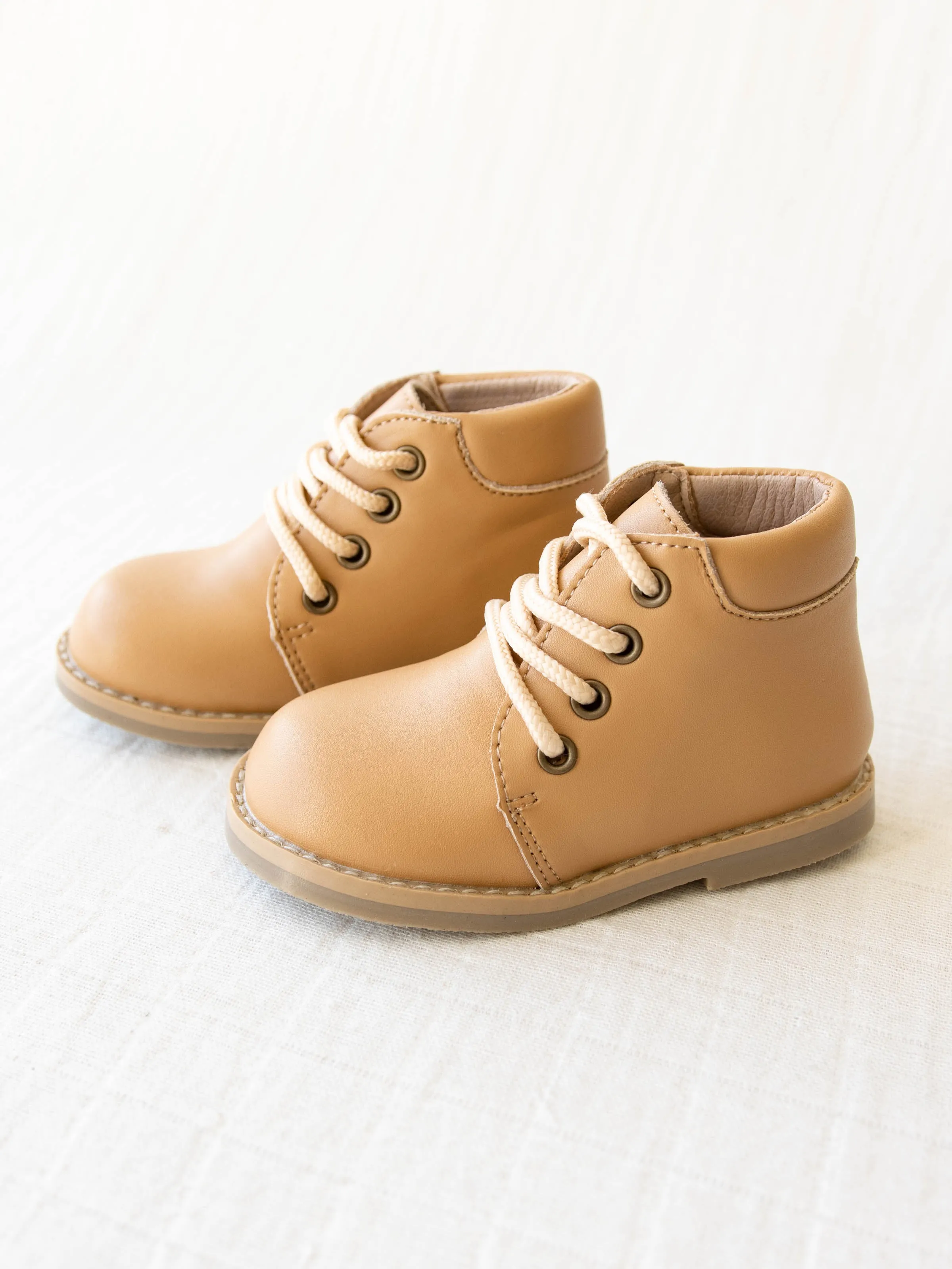 Lace Up Ankle Boot - Tan