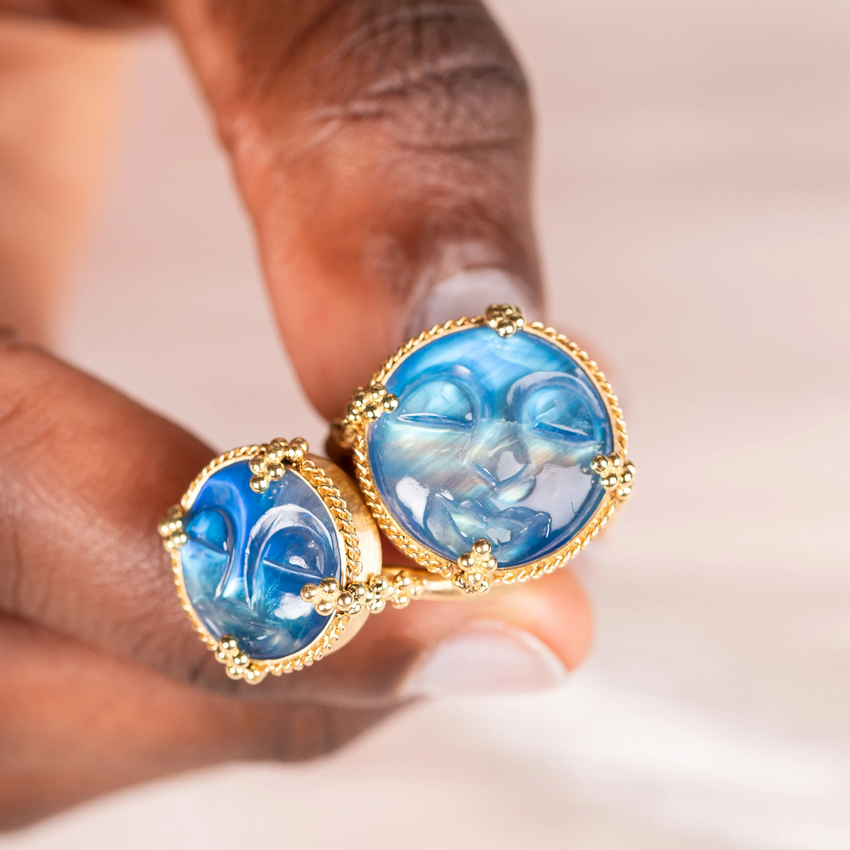 Large Moon Face Ring