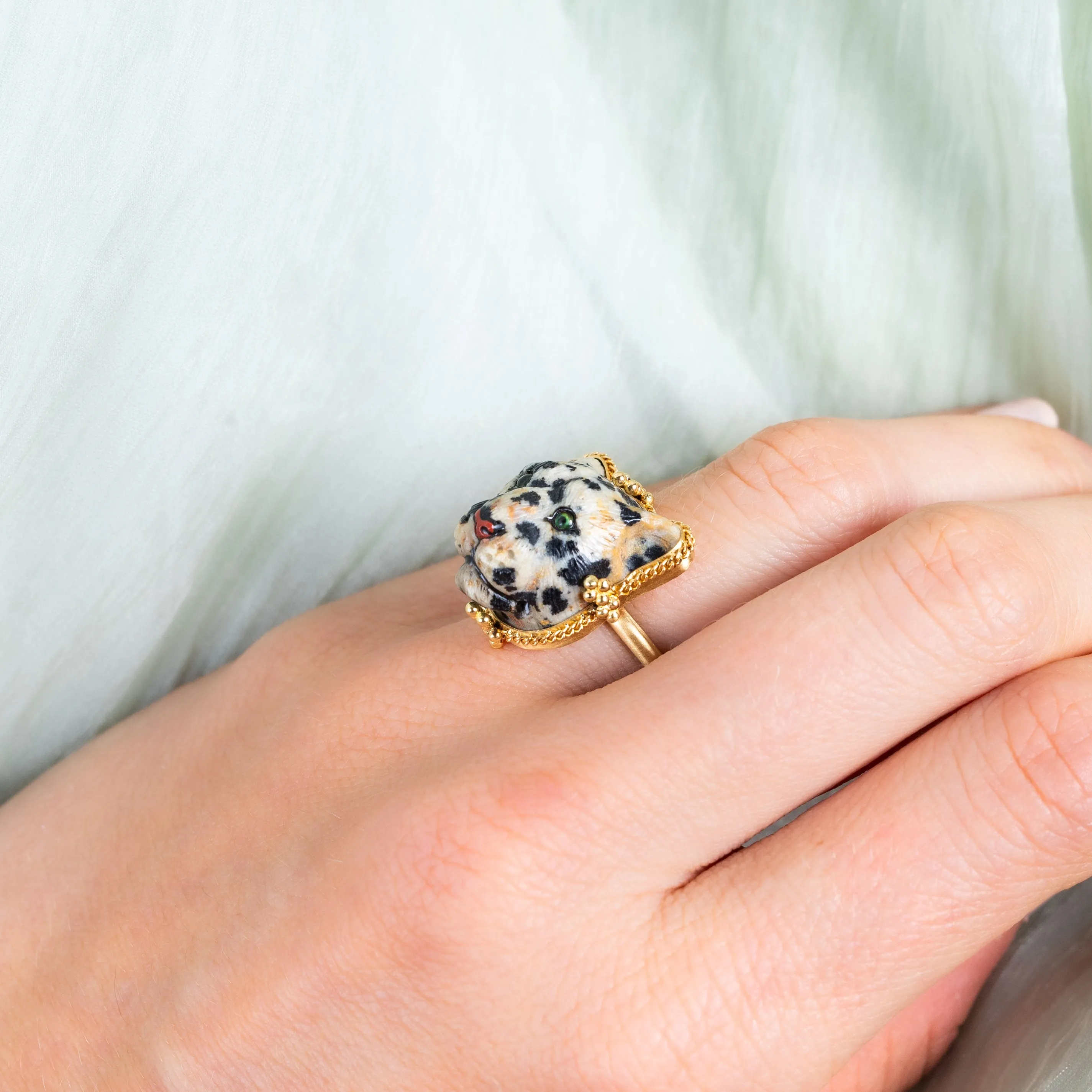 Leopard Jasper Ring