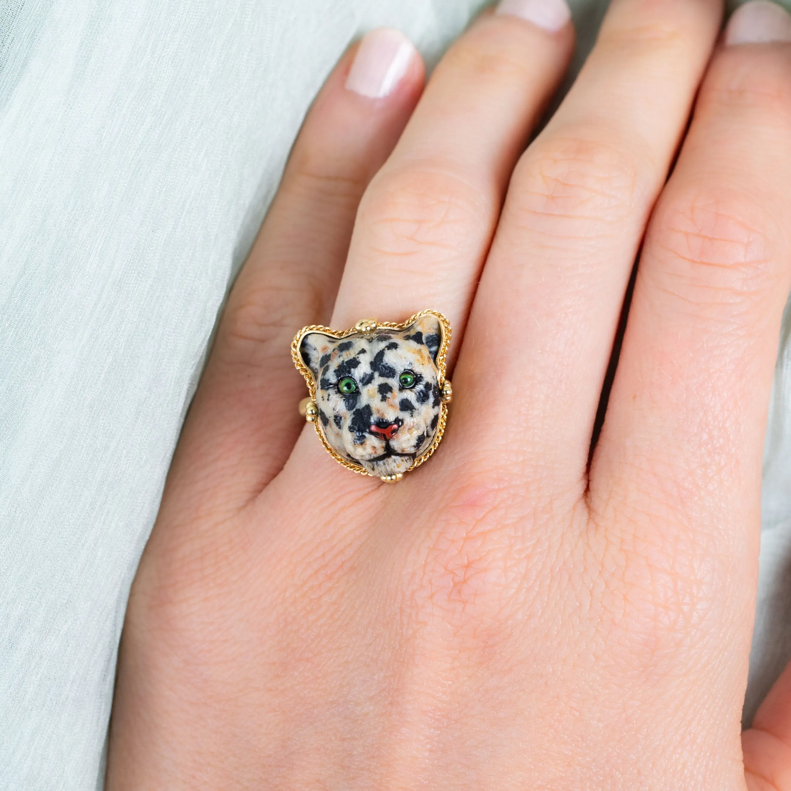 Leopard Jasper Ring