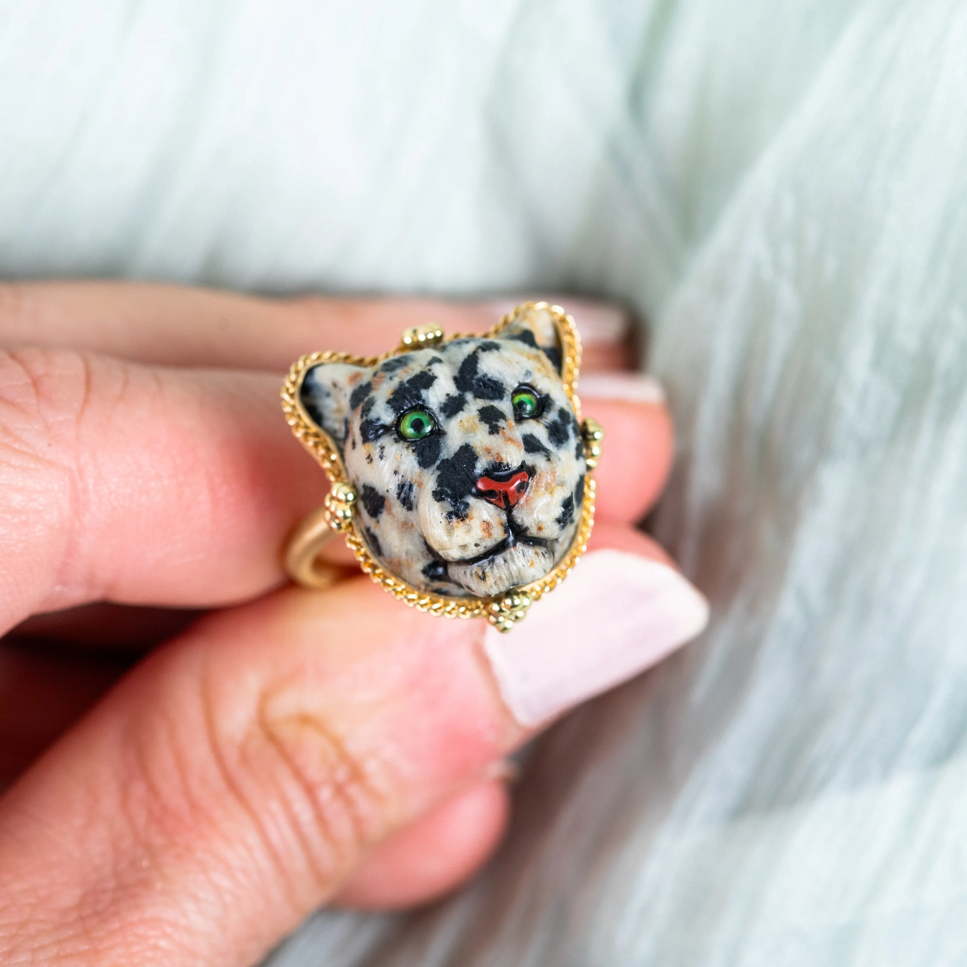 Leopard Jasper Ring
