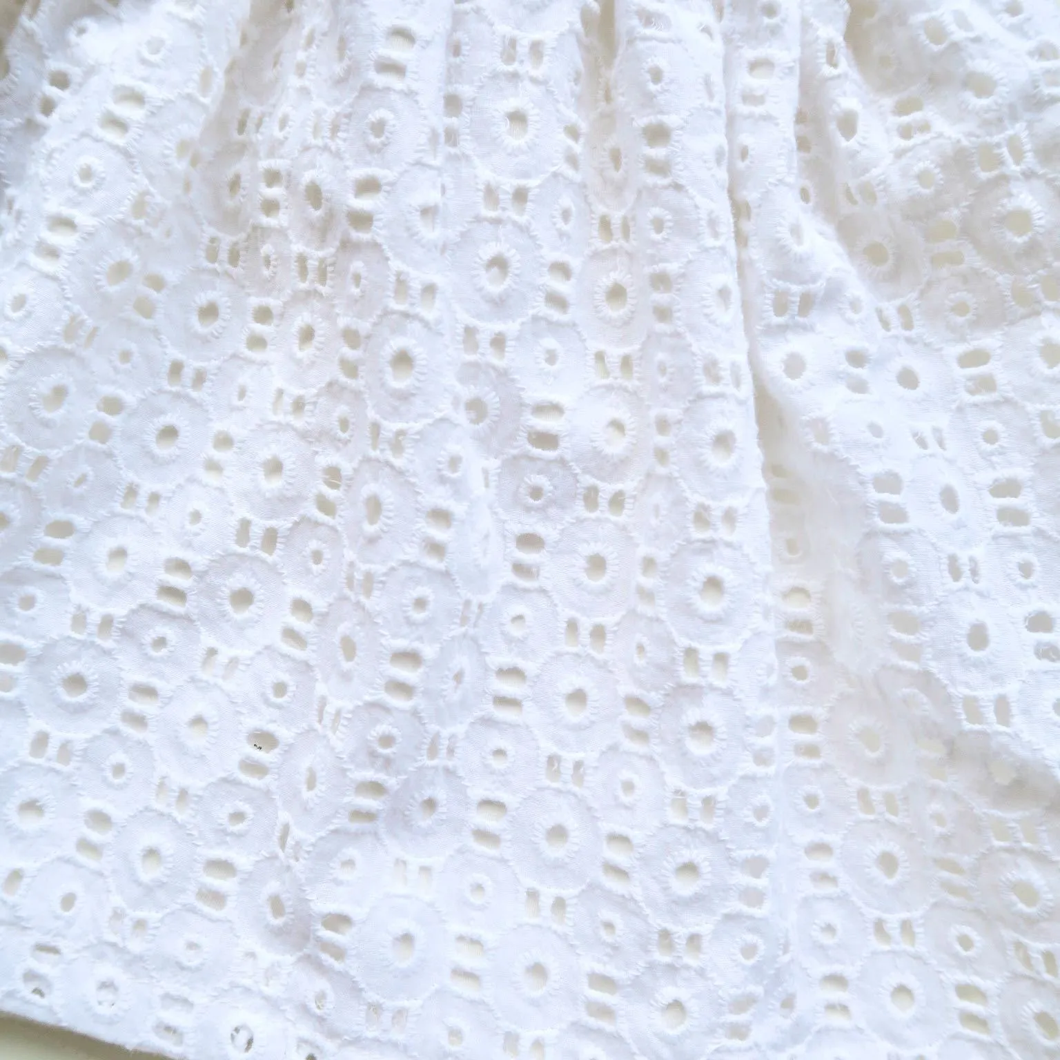 Lotus Dress in Aztec Eyelet White
