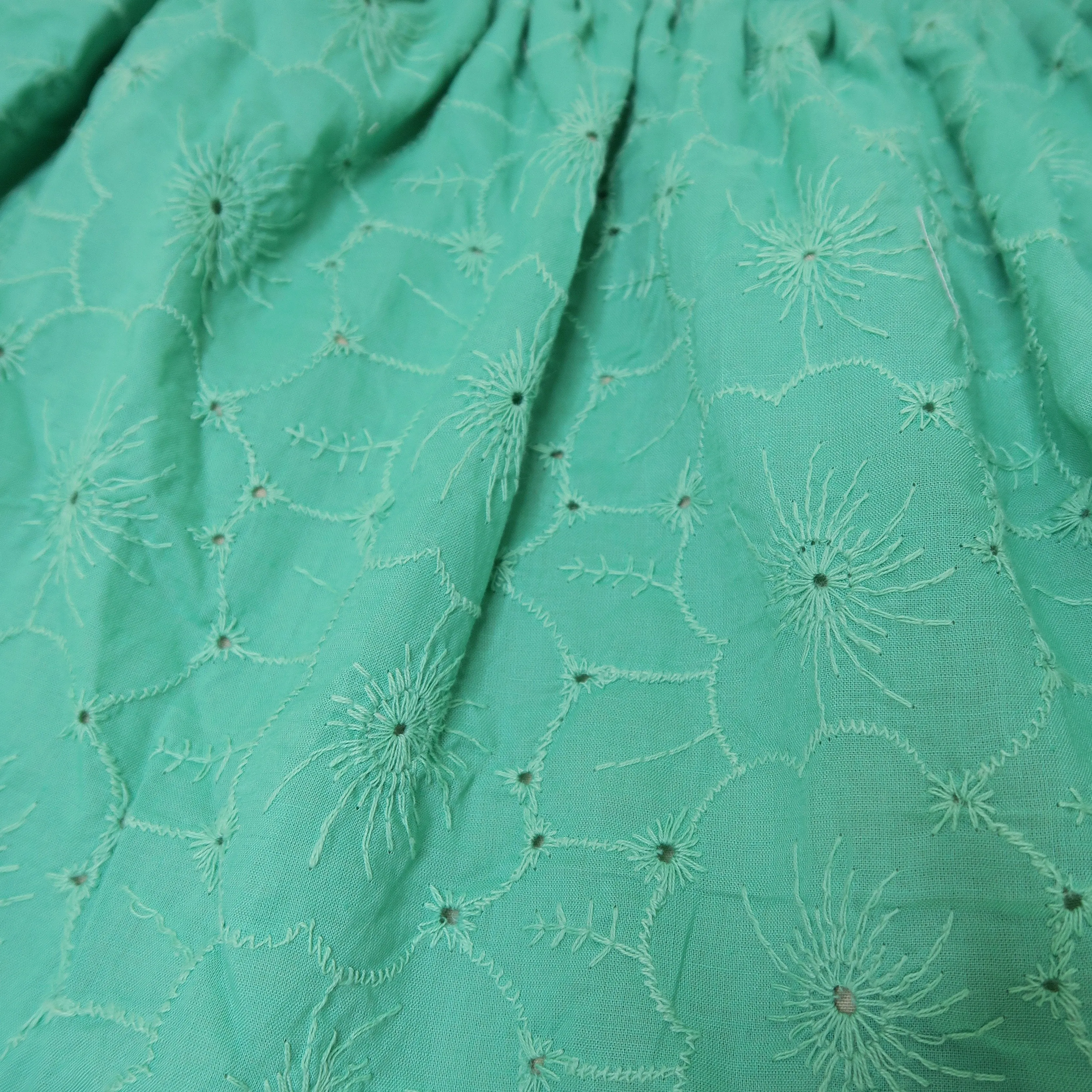 Lotus Dress in Jade Floral Eyelet