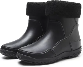 Men's rain boots,mid-calf rubber shoes, fashionable,warmth