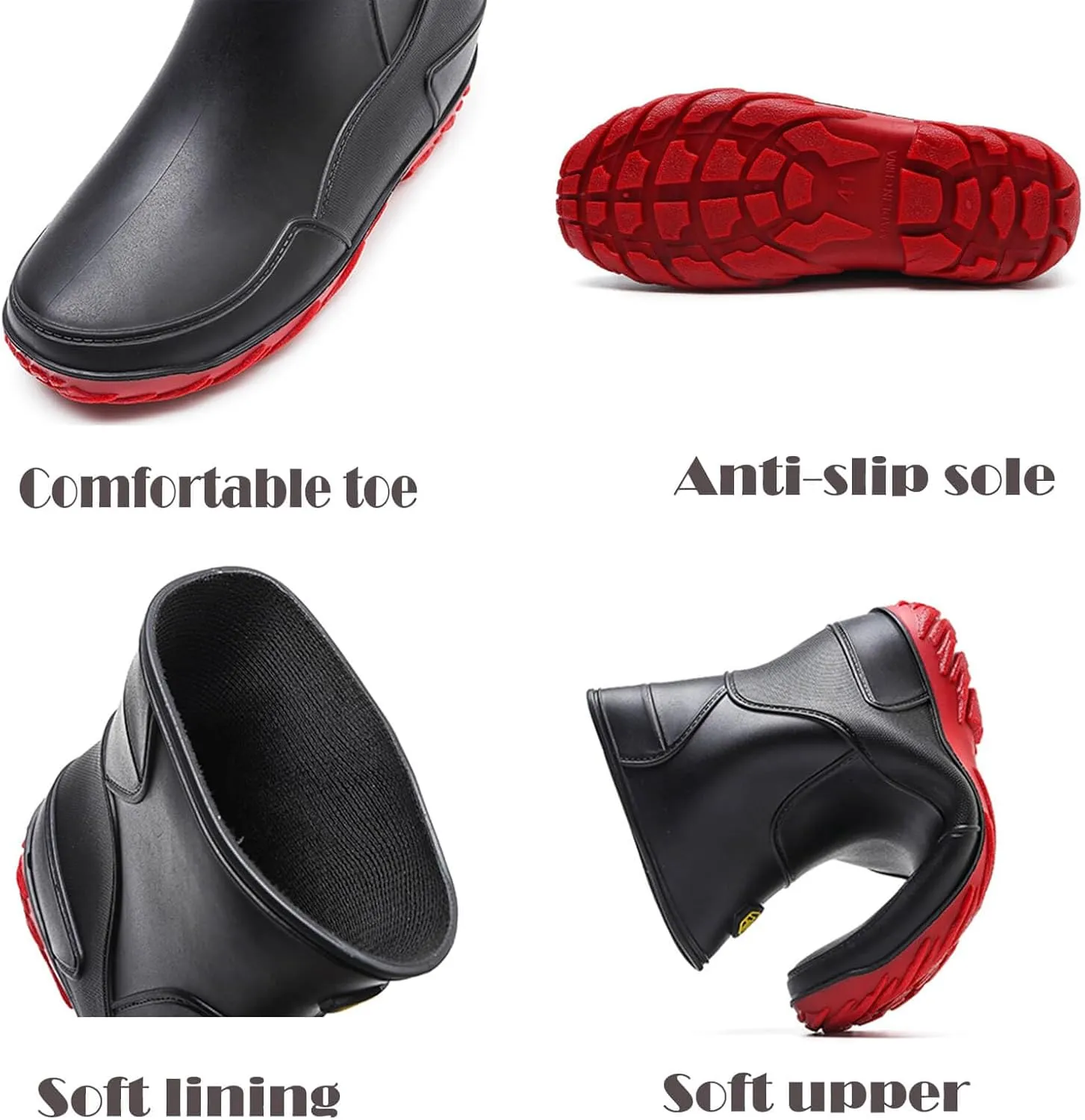 Men's rain boots,mid-calf rubber shoes, fashionable,warmth
