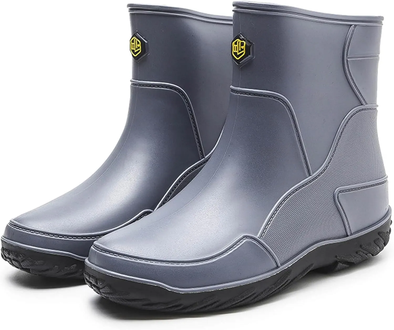 Men's rain boots,mid-calf rubber shoes, fashionable,warmth