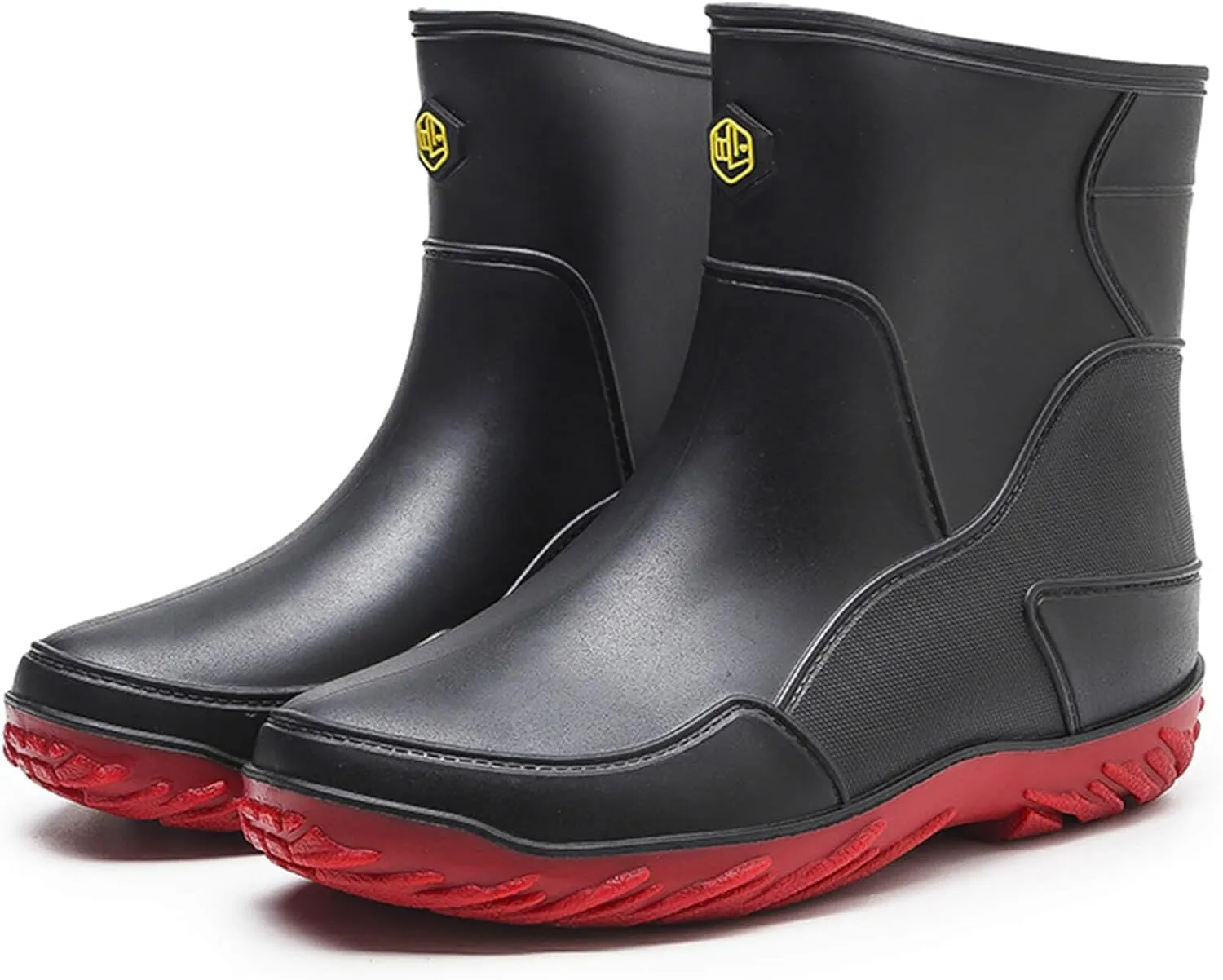 Men's rain boots,mid-calf rubber shoes, fashionable,warmth
