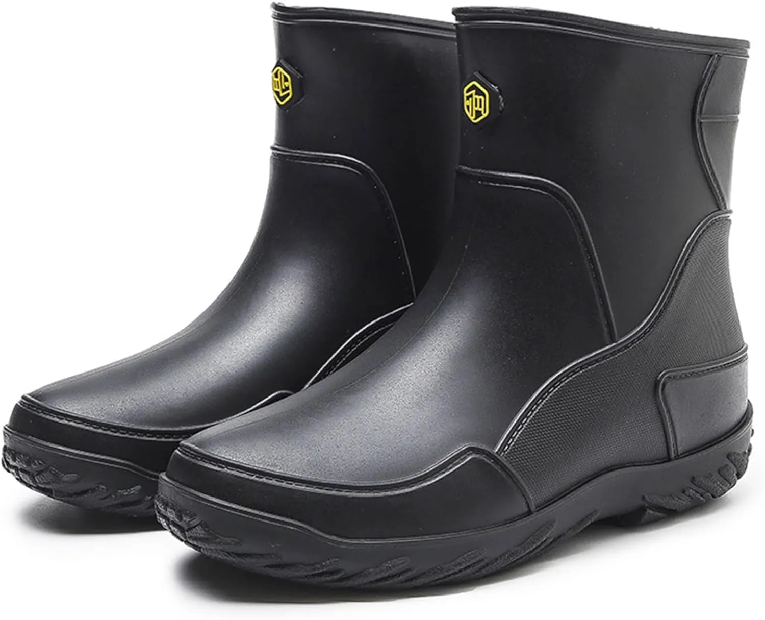 Men's rain boots,mid-calf rubber shoes, fashionable,warmth