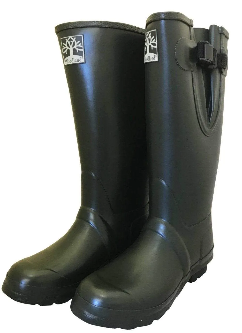 Neoprene Wellies - Wide Fit Olive Green by Woodlands