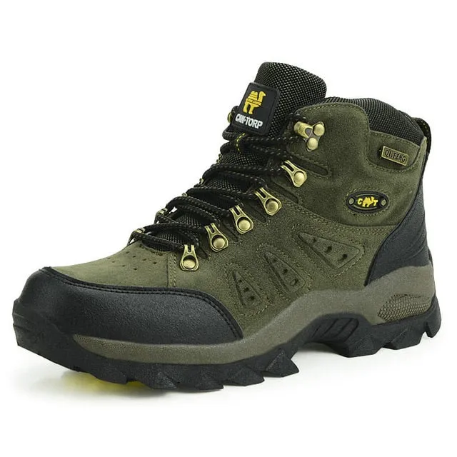 PLAYSWICH Outdoor Waterproof Hiking Boots Men Women Winter Shoes Walking Climbing Hiking Shoes Mountain Sport Boots Hunting Mens Sneakers