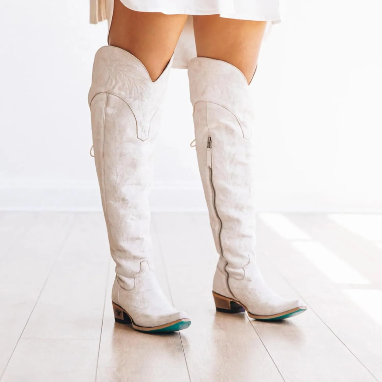 RUMITY Retro Knee Length Women's Boots, Side Zippered Women's Shoes, lace up Long Boots, Imitation PU Leather Fashion Boots, 35-48
