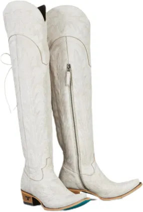 RUMITY Retro Knee Length Women's Boots, Side Zippered Women's Shoes, lace up Long Boots, Imitation PU Leather Fashion Boots, 35-48