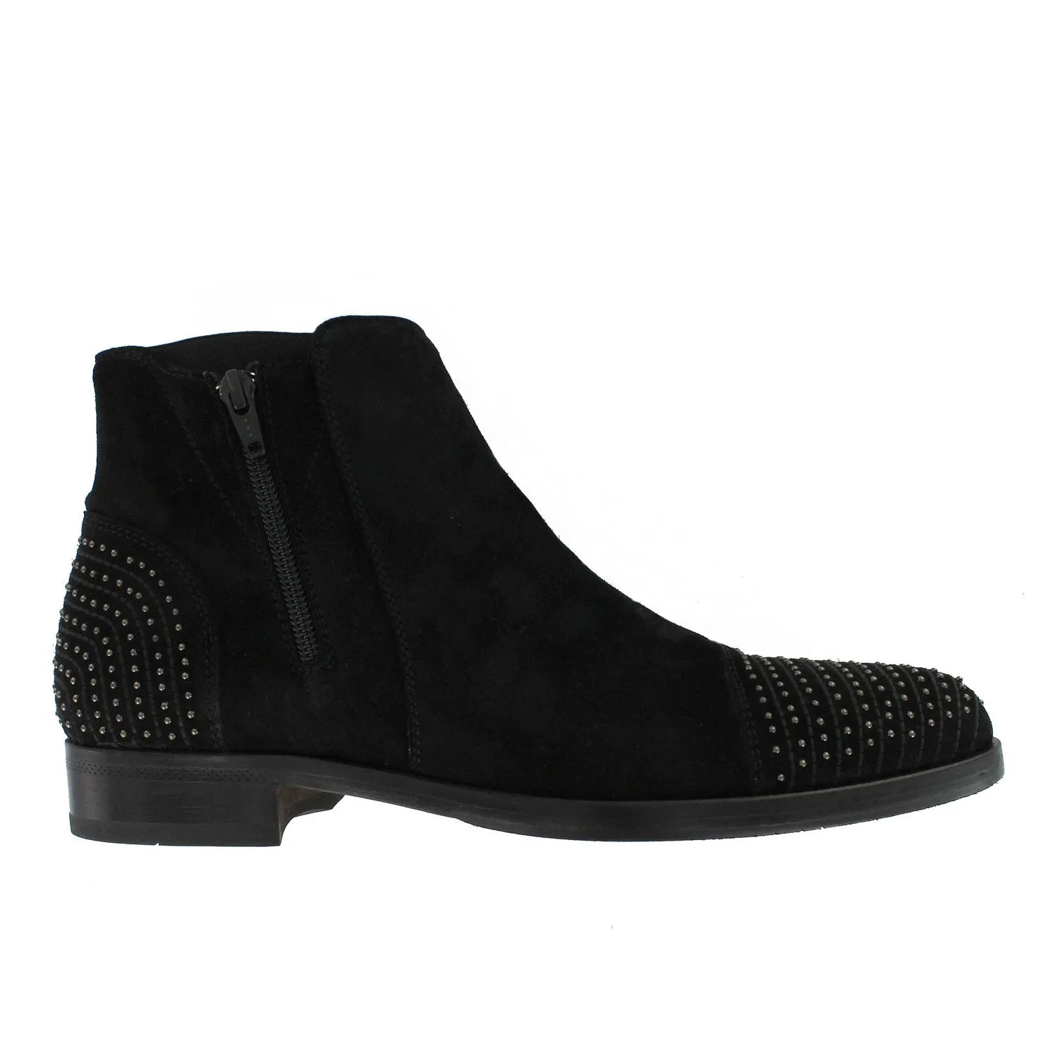 S5806 - Black Suede With Studs