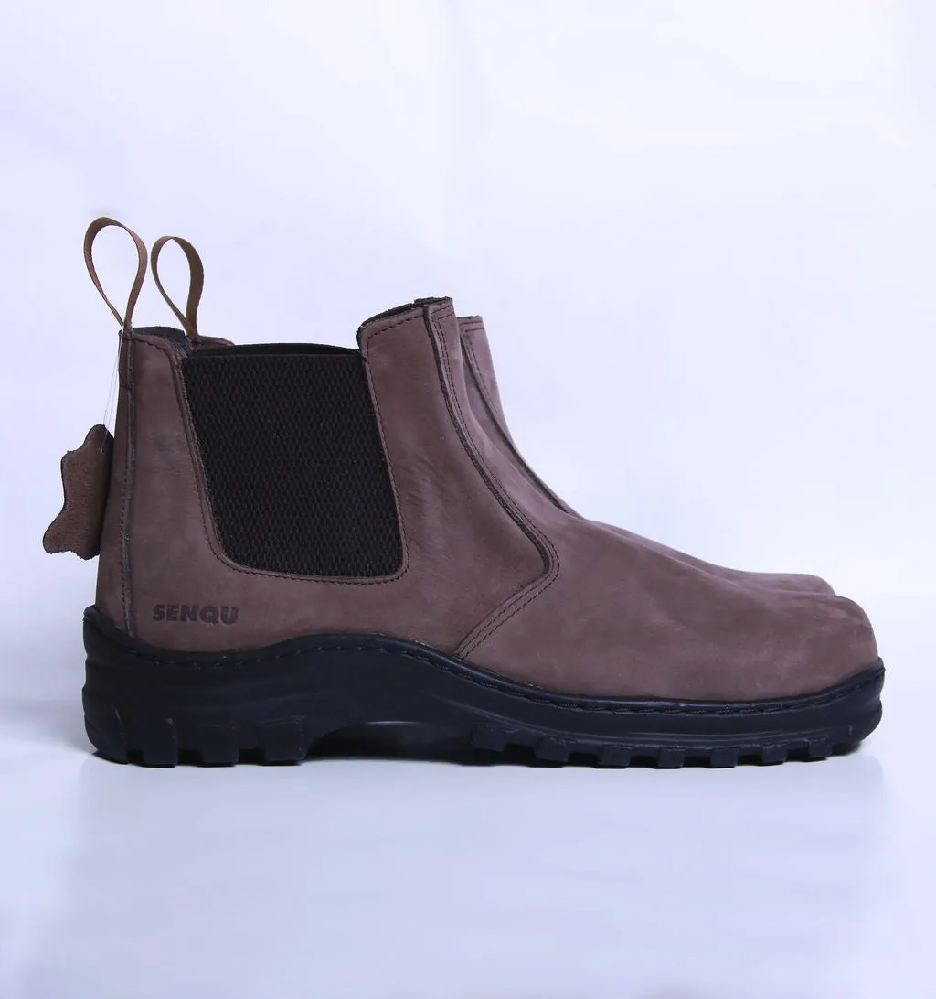 SNQ CHELSEA MENS BOOTS - CHOC