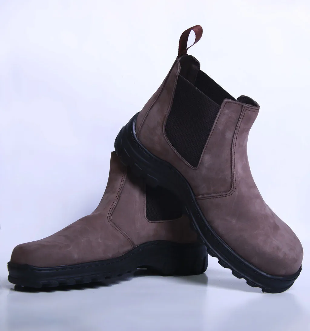SNQ CHELSEA MENS BOOTS - CHOC