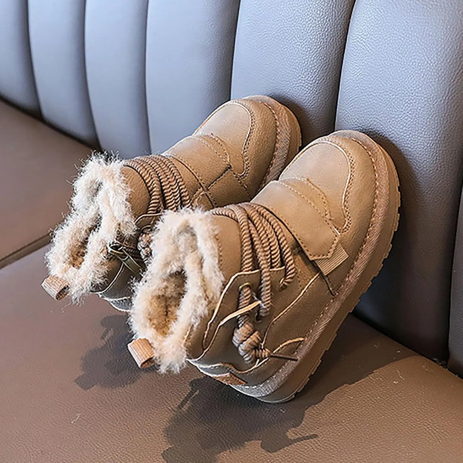 Winter Girls Boys Ankle Boots Comfortable Warm Lined Casual Shoes Sports Shoes Outdoor Children Baby Cowboy Boot