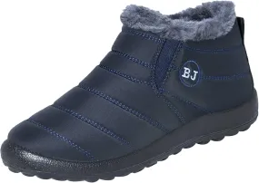 Womens Booties and Ankle Boots Plush Lined Snow Boots Non Slip Casual Boots Waterproof Shoes for Women