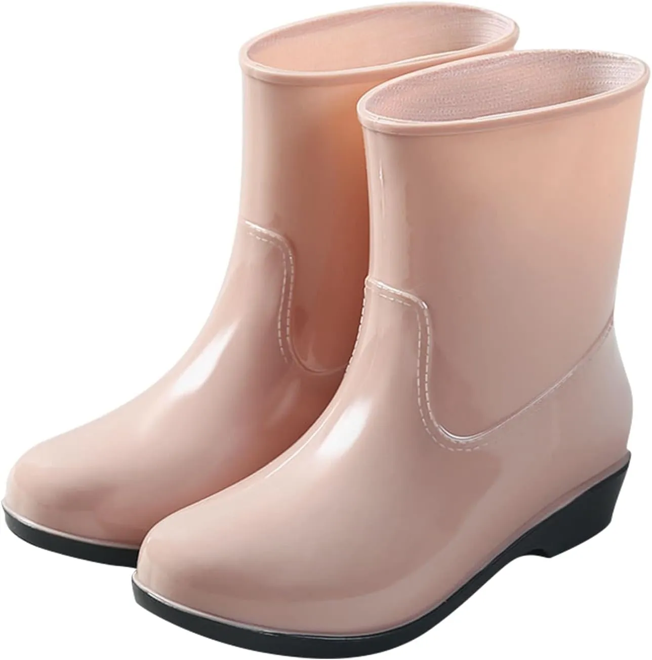 Womens Rubber Boots Womens Rain Boots Mid Calf Out Work for Boating Fishing Gardening Farming Rain Shoes