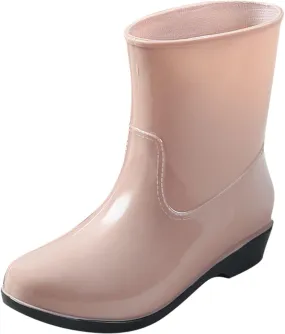 Womens Rubber Boots Womens Rain Boots Mid Calf Out Work for Boating Fishing Gardening Farming Rain Shoes